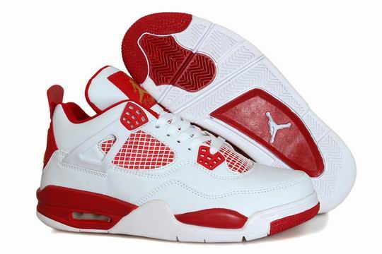 (image for) AIR JORDAN 4 Gold Branding Melo PE Men's Shoes White Red-53